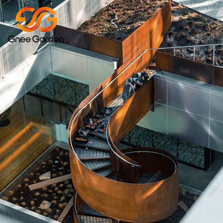 کارٹین اسٹیل آؤٹ ڈور رسٹ لینڈ اسکیپ ایجنگ