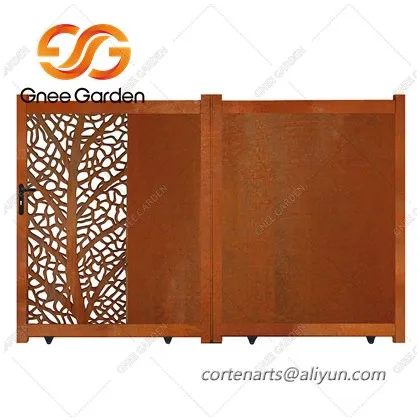 corten steel grating gates