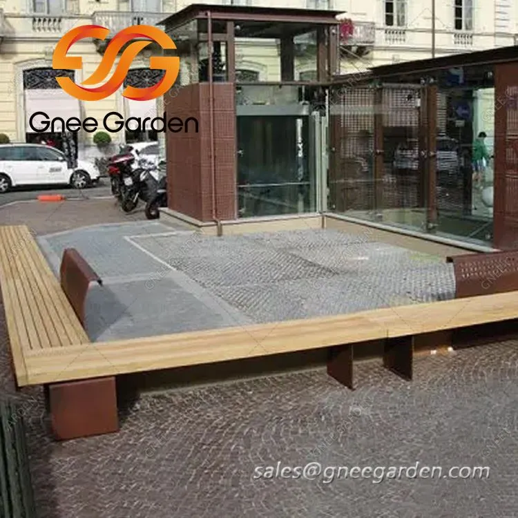 کسٹم سائز کارٹین اسٹیل آؤٹ ڈور فرنیچر