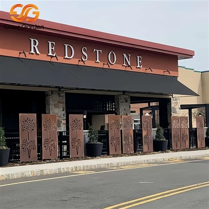 گارڈن لیزر کٹ میٹل کورٹن اسکرینیں