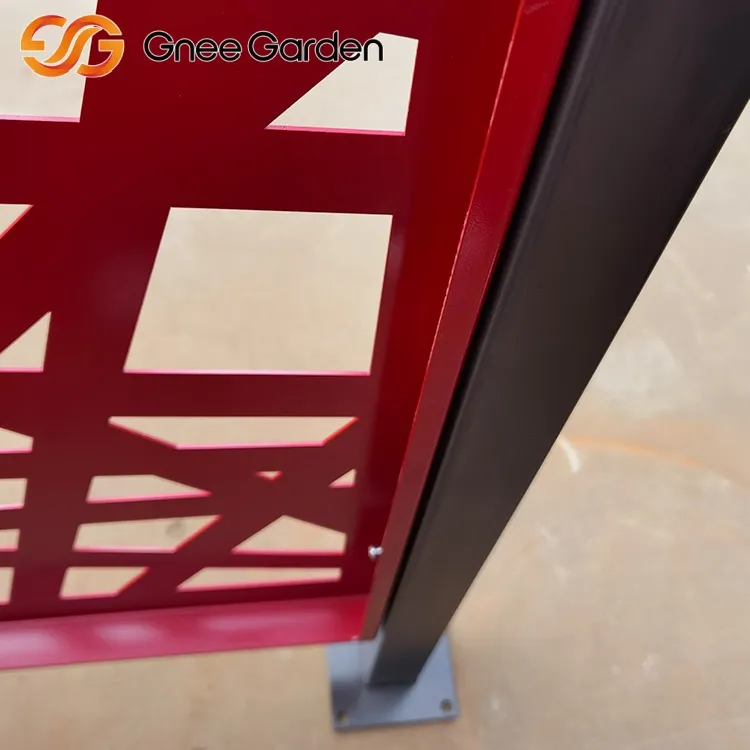 جدید ریڈ جیومیٹرک ڈیزائن اسکرین باڑ