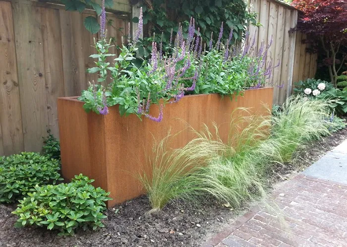 Corten Steel rectangle plant pots Corten Steel rectangle plant pots