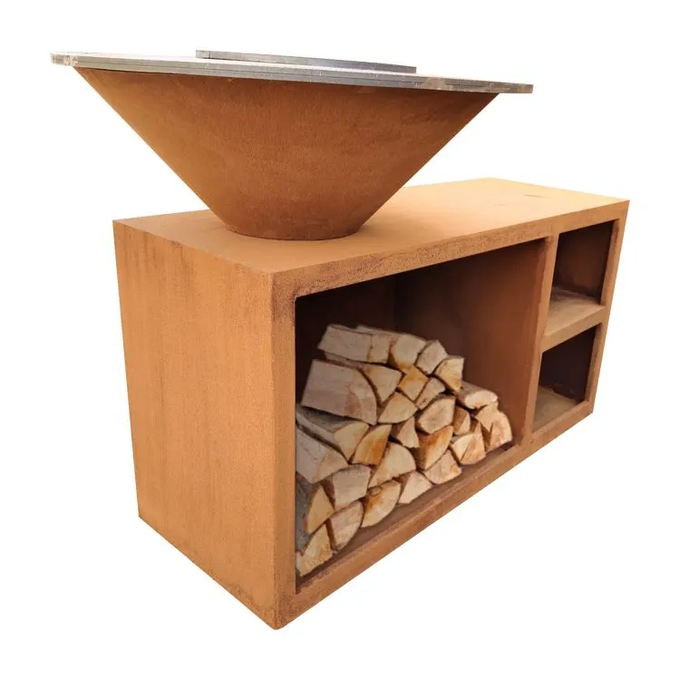 آؤٹ ڈور بی بی کیو زنگ آلود کورٹن اسٹیل