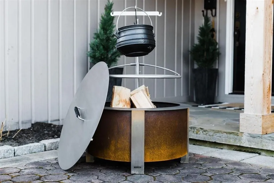 سٹینلیس سٹیل کی لکڑی جلانے والی آگ کا گڑھا