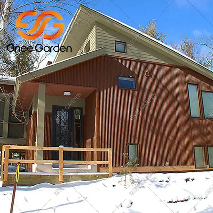 اسٹیل کی زنگ آلود دھات کی چھتوں کا موسم