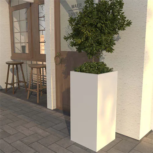 سفید لانگ پلانٹر آرائشی اپنی مرضی کے مطابق